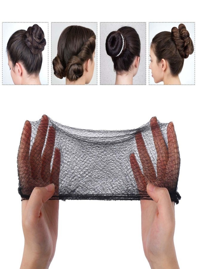 Dimeho Hair Nets, 20 Pcs Invisible Mesh Hairnets for Women Bun Elastic Edge Wig Nets Hair Bun Net for Dance Ballet Bun Maker, Individual Package (Black) - Image 5
